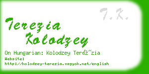 terezia kolodzey business card